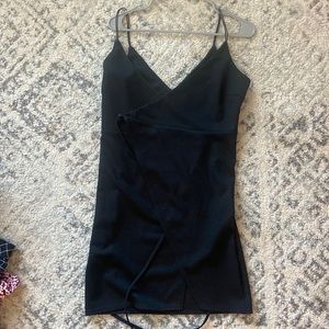 NWT. ASOS Black wrap dress. Size 6
